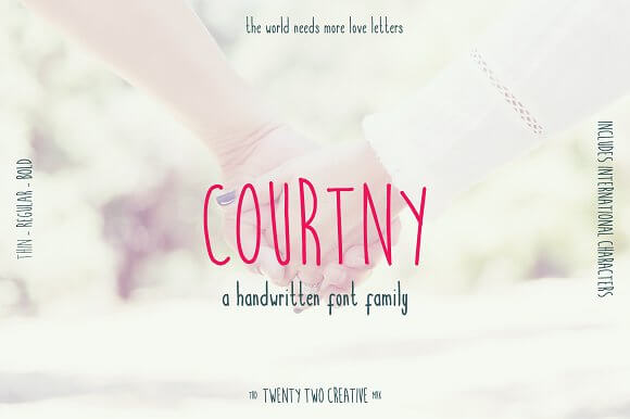 Courtny - A Handwritten Sans Serif