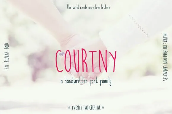 Courtny - A Handwritten Sans Serif