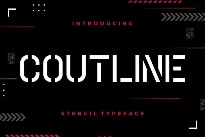 Coutline Stencil Typeface