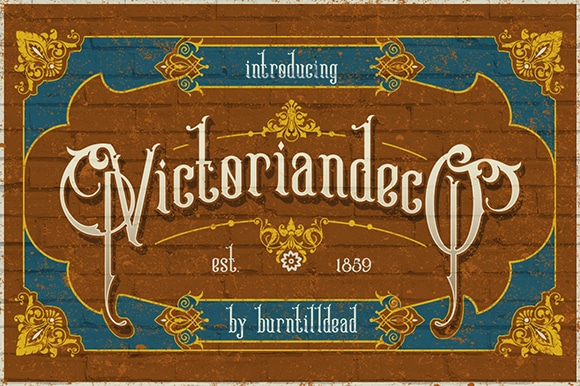 VictorianDeco Family -2 Styles + Bonus Font