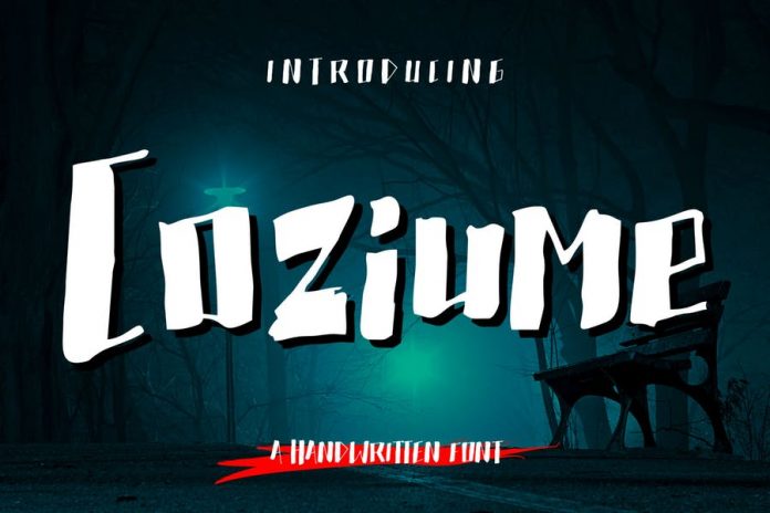 Coziume - Creepy Handwritten Font