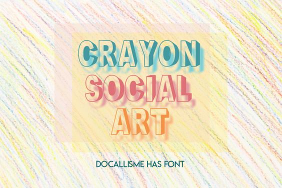 Crayon Social Art Font