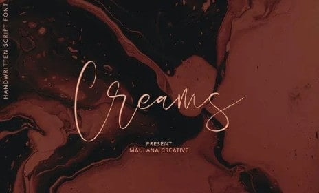 Creams Handwritten Script Handmade Beauty Font
