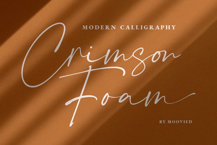 Crimson Foam Chic Stylish Font