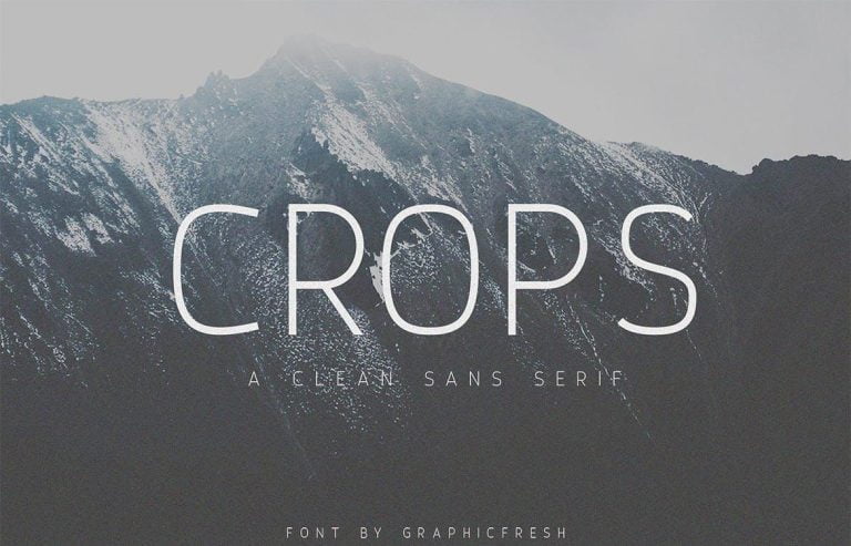 Crops – A Clean Sans Serif Font Free Download