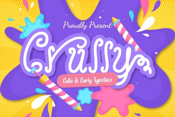 Crully Cute & Curly Typeface Font