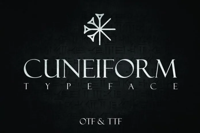 Cuneiform - An Ancient Typeface Font