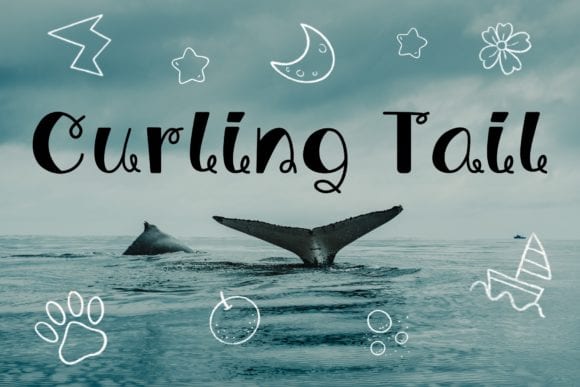 Curling Tail Font