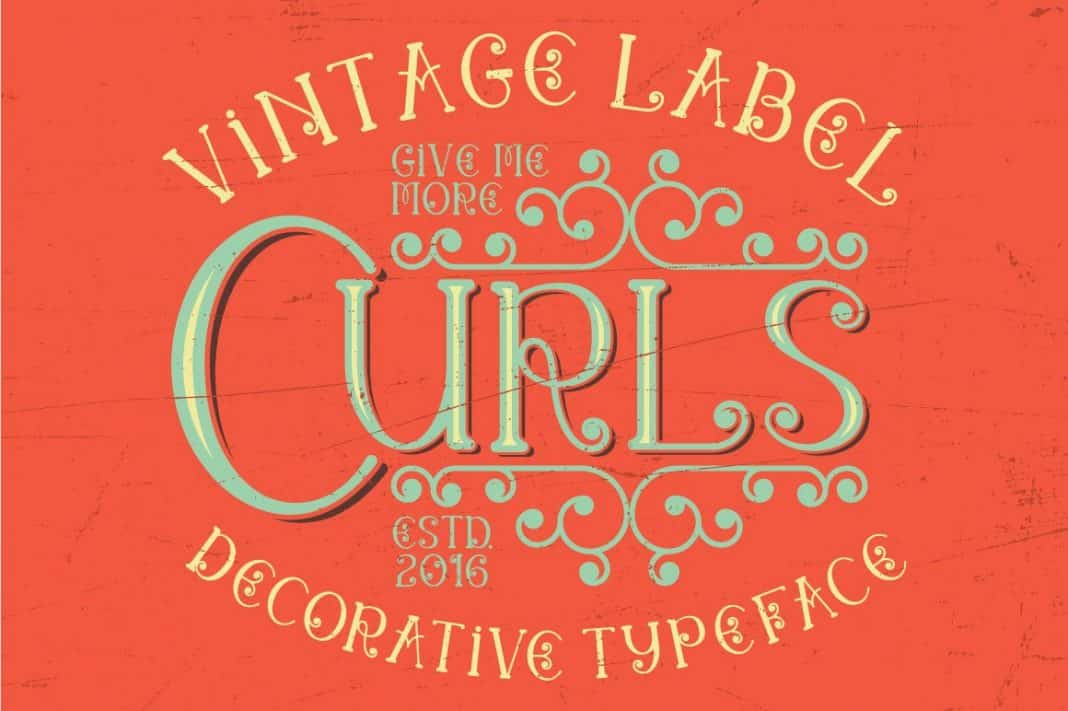 Curls Vintage Label Typeface