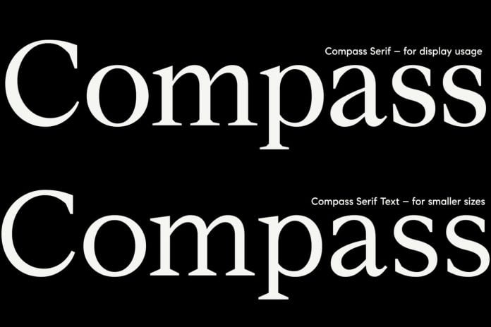 Custom typeface Compass Font