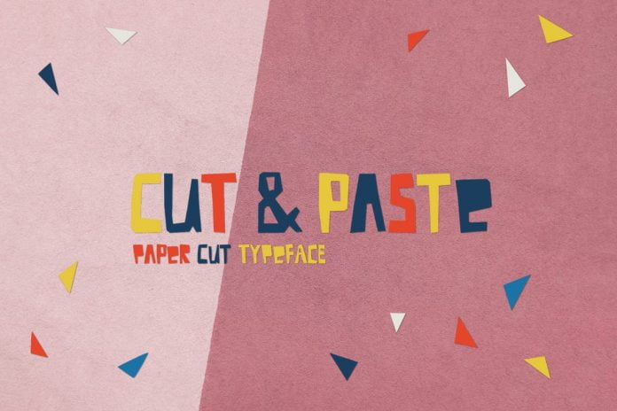 Cut And Paste - Paper Cut Font