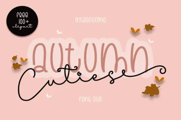 Cuties Autumn Duo Font Cuties Autumn Duo Font