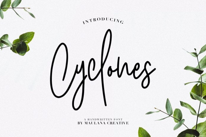 Cyclones Signature Brush Font