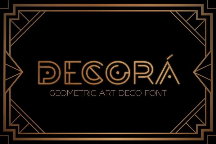 DECORÁ - Geometric Art Deco Font