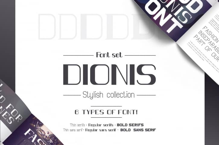 DIONIS Set (Serif & Sans Serif) Font