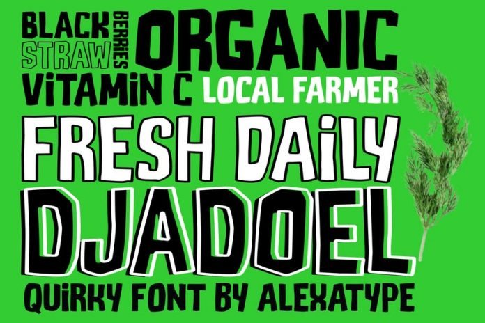 DJADOEL - Quirky All Caps Font