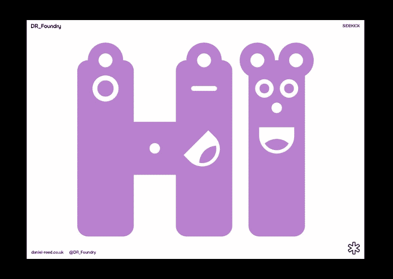 DR Sidekick Display Font