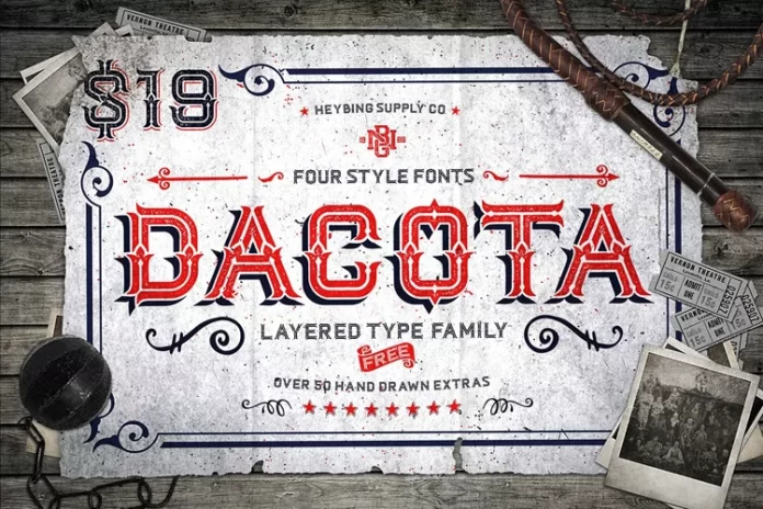 Dacota Layered Typeface