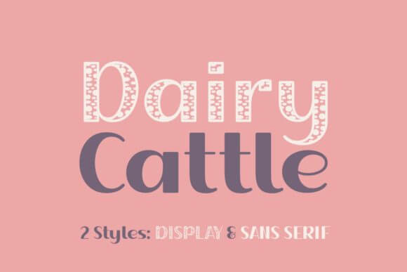 Dairy Cattle Font