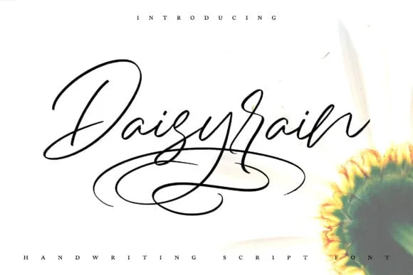 DaisyRain Handwriting Script Font