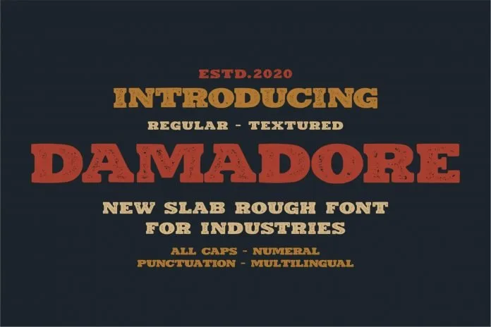 Damadore - A Slab Serif Typeface Font