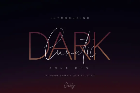 Dark Lunatic Duo Font