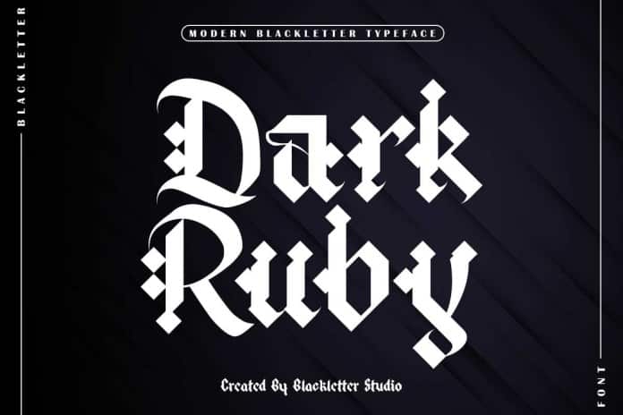Dark Ruby Blackletter Font
