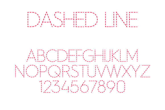 Dashed Line Font