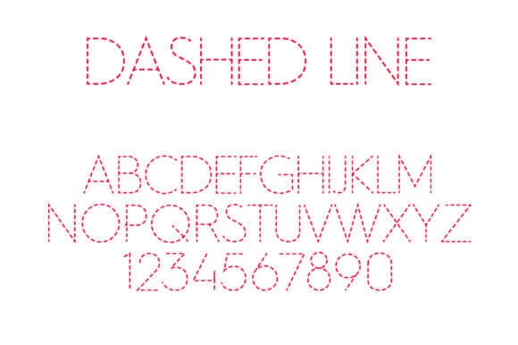 Dashed Line Font