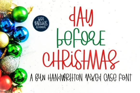 Day Before Christmas Font
