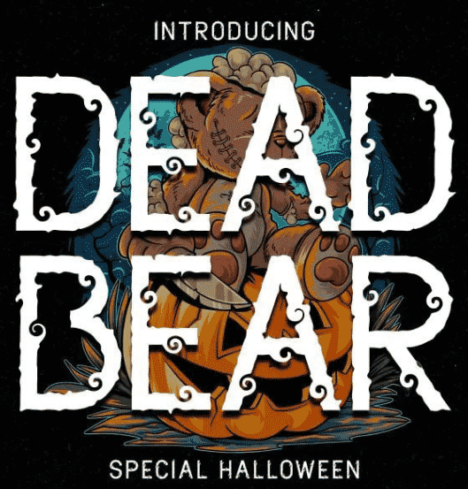Dead Bear Halloween Font