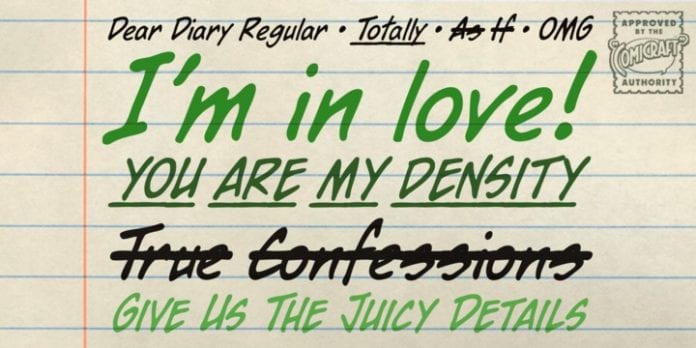 Dear Diary Font Family