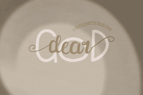 Dear God Duo Font