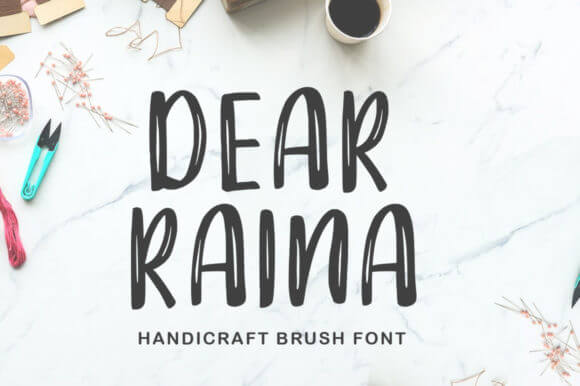 Dear Raina - Handcrafted Font
