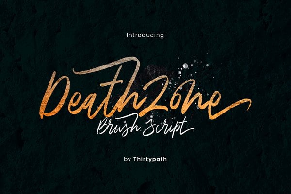 Death Zone Brush Font