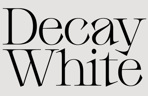 Decay White Font