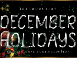 December Holidays Font