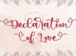 Declaration of Love Font