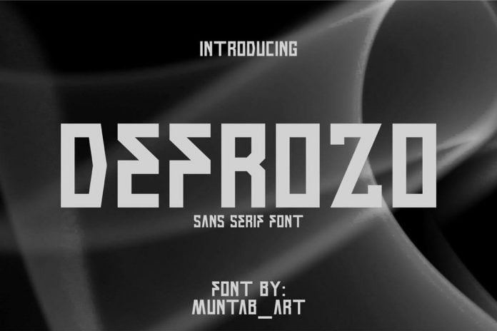 Defrozo Block Font