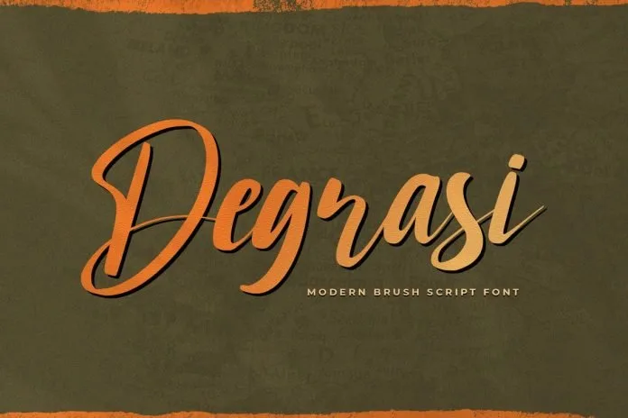Degrasi - Brush Script Font