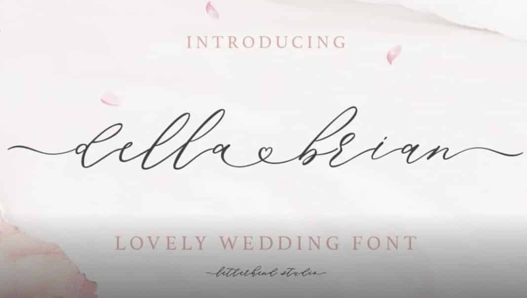 Della Brian - Lovely Wedding Font