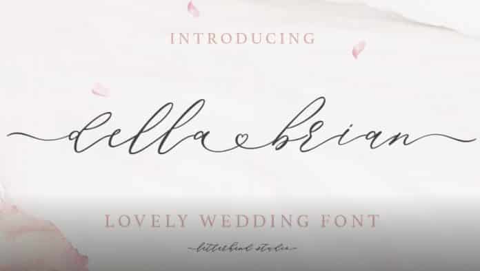 Della Brian - Lovely Wedding Font
