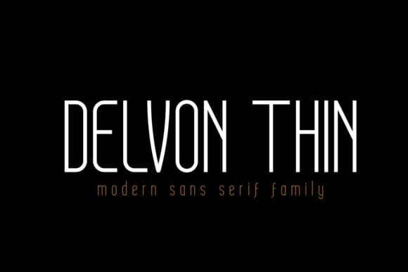 Delvon Thin Font
