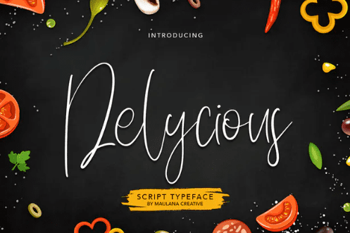 Delycious Script Restaurant Typeface