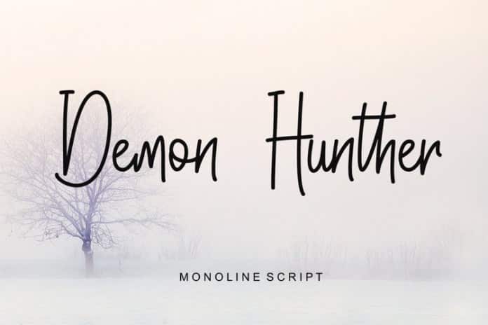 Demon Hunther - Monoline Script Typeface