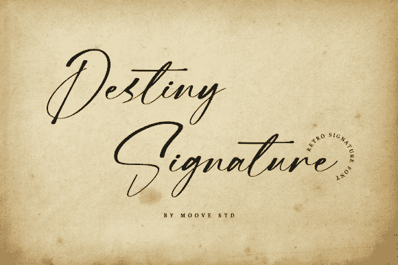 Destiny Signature Font