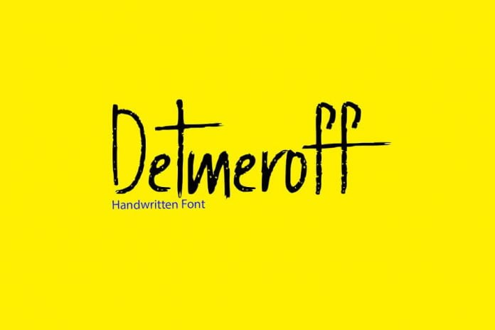 Detmeroff - Handwritten Display Font