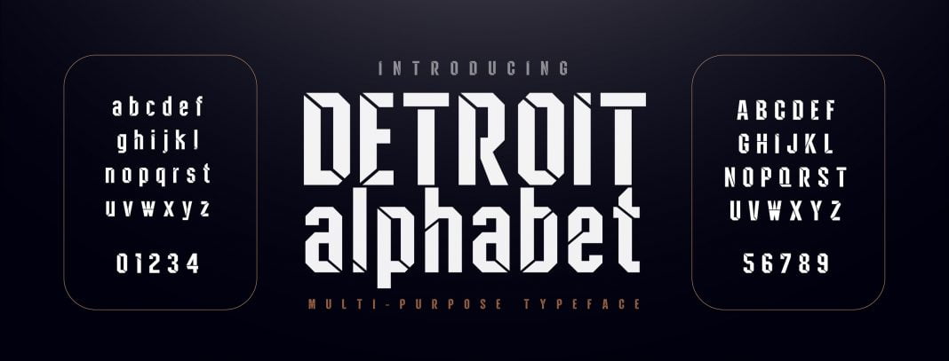 Detroit Urban Modern Alphabet Font