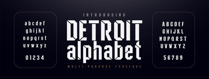 Detroit Urban Modern Alphabet Font