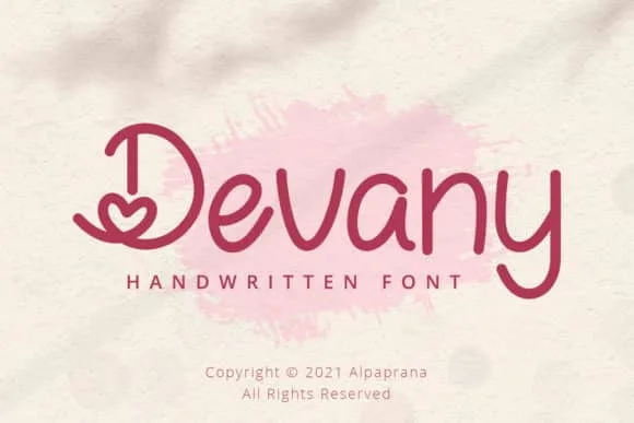 Devany Handwritten Font